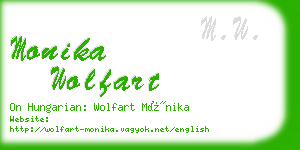 monika wolfart business card